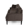 thumbnail image 6 of Noble House Nikodem 3 Seater Fabric Sofa with Accent Pillows, Brown, 6 of 6