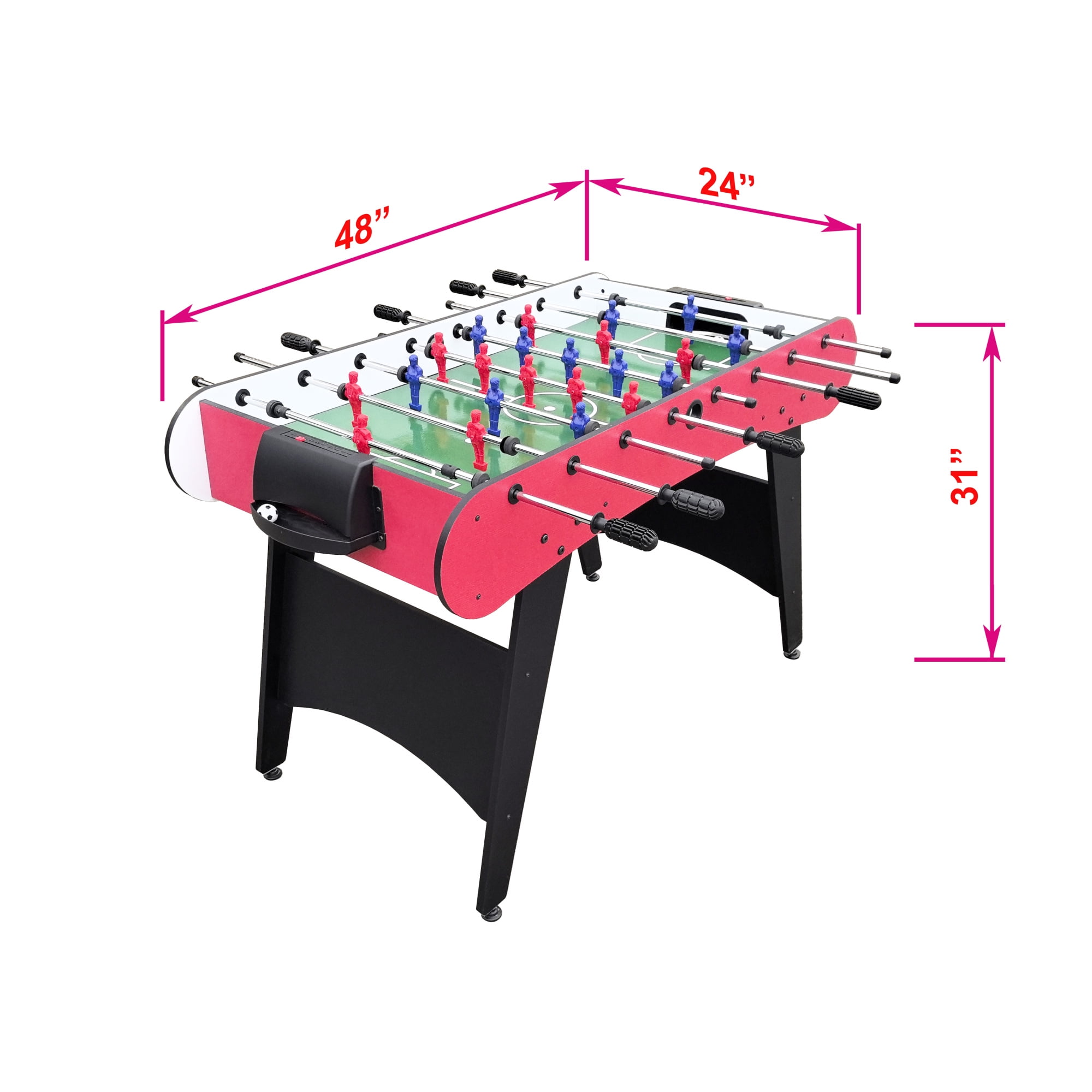 Jopath 48" Foosball Table,Children's Game Table,Table Games for Kids and Adults for Family Game Room Red