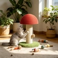 thumbnail image 5 of Lypsnake Mushroom Cat Scratching Post, Natural Sisal Claw Grinding Toy with Stable Round Base, Cute Indoor Cat Scratcher Furniture for Kitten Adult Cat Daily Nail Care, 5 of 6