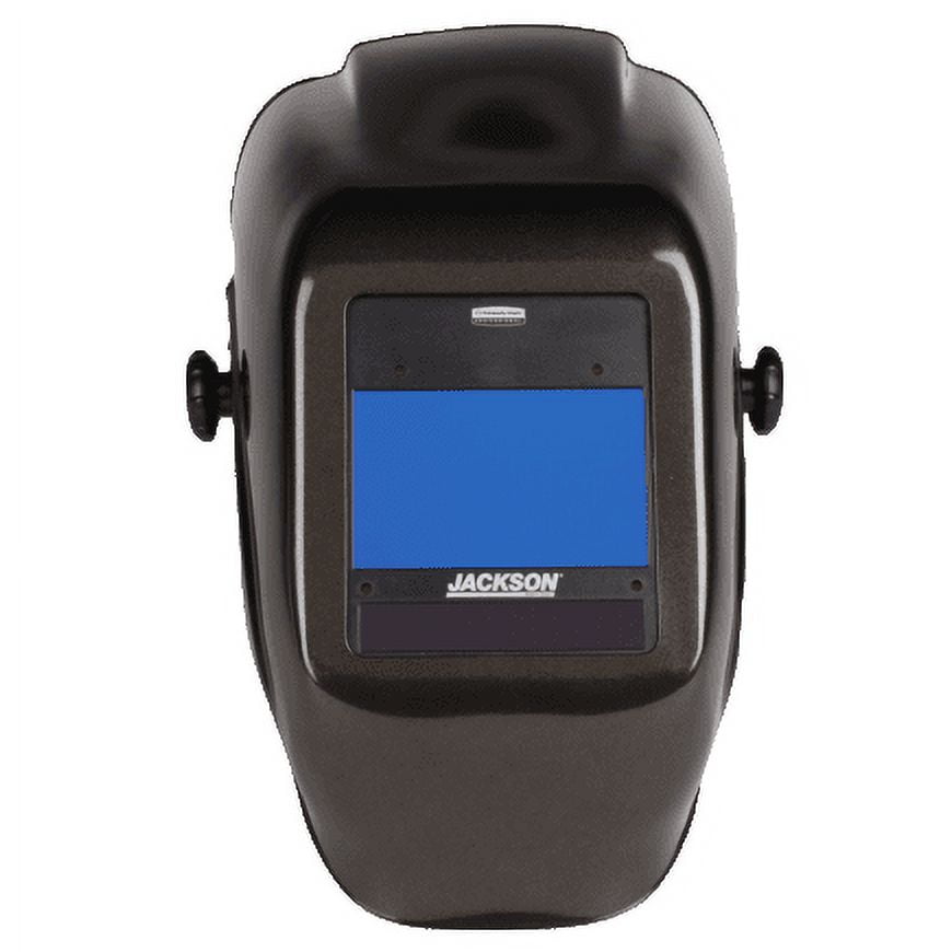 Jackson Safety Welding Helmet - Auto Darkening - Nylon - 3.80" x 2.35" Viewing Area -  Shade 4/9-13 NexGen&reg; Variable ADF 1/1/1/1 - 370 Speed Dial Headgear - Heavy Metal Graphics - HLX 100 Series