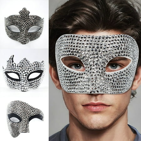 

Riguas Halloween Headgear Stunning Rhinestone Masquerade Headgear Easy to Wear Non-fading Decorative Masquerade Headgear