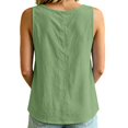 thumbnail image 6 of Sheghy Womens Tank Tops 100%Cotton Women's Solid-Color Sleeveless V-Neck Casual Cotton-Linen Top, 6 of 7