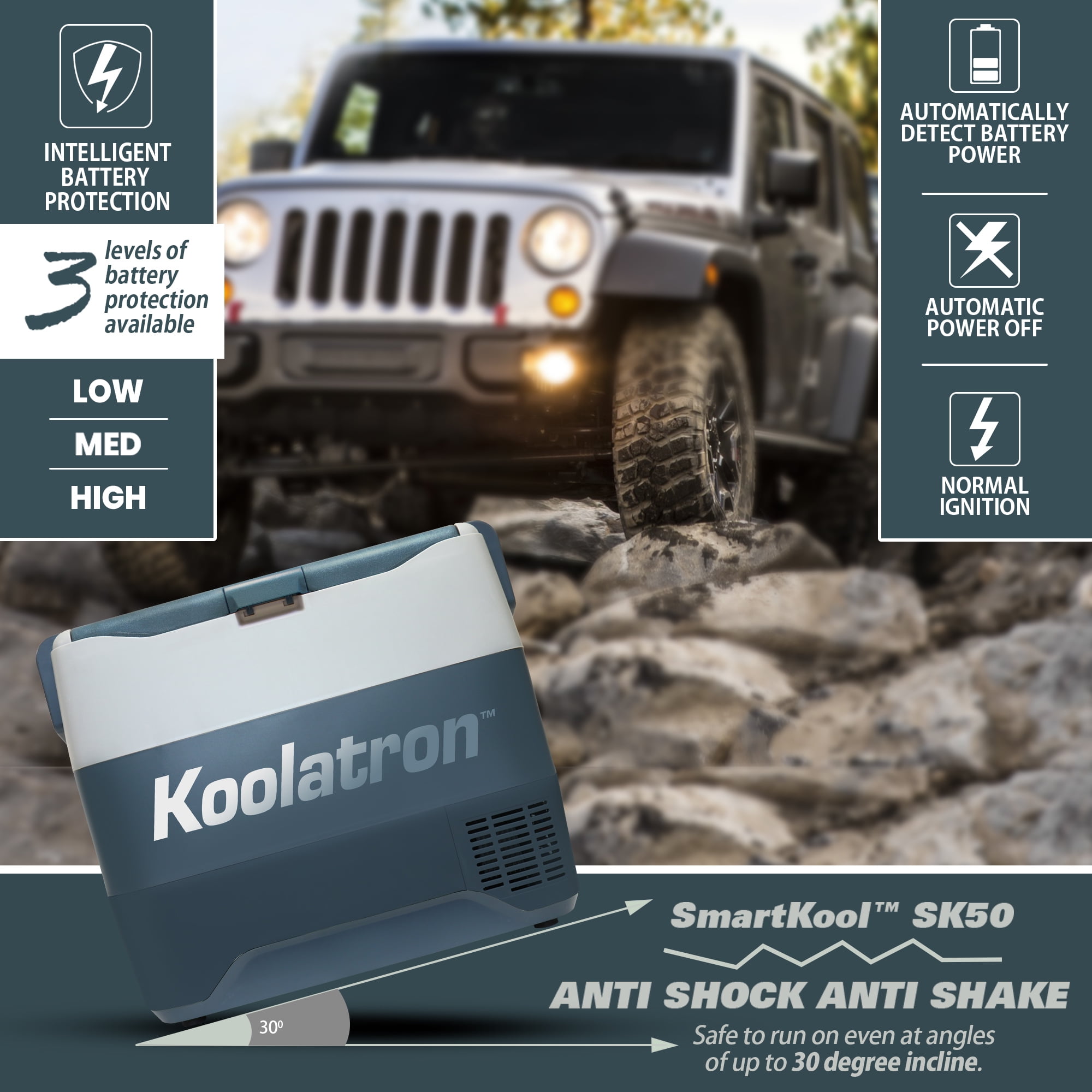 Koolatron 12V Portable Freezer/Refrigerator w/ Bluetooth 54 qt (50L)