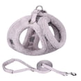 thumbnail image 1 of Chaleco reflectante para el pecho y la espalda para mascotas de otoño e invierno, con forro polar, cálido, correa para el pecho para perros, tracción ajustable para gatos, 1 of 6