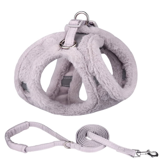 Chaleco reflectante para el pecho y la espalda para mascotas de otoño e invierno, con forro polar, cálido, correa para el pecho para perros, tracción ajustable para gatos