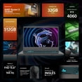 thumbnail image 2 of Laptop Gamer MSI Thin 15 NVIDIA GeForce RTX 4060 AMD Ryzen 5 7535HS 32GB RAM 512GB SSD 15.6" Windows 11 Home Teclado en Ingles + Mouse DXT, 2 of 5