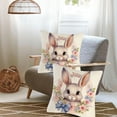 thumbnail image 3 of Easter Bunny Pillow Case, 18IN Easter Pillow Covers Spring Easter Throw Pillow Covers Easter Bunny Eggs Cushion Covers Pillow Cases For Home Outdoor Sofa Couch Decoration Linen Fabrics, 3 of 6