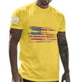 thumbnail image 2 of Zedker Men's America Patriotic T Shirt American Flag Fireworks Graphic Tee Independence Day Shirts Yellow M, 2 of 5