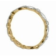 thumbnail image 3 of Precious Stars 14K Two-Tone Gold Antique-style Cubic Zirconia Eternity Band, 3 of 6