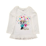 Disney Infant Girls Minnie Mouse Daisy Duck Hearts Cream Tee Shirt T-Shirt 12M