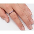thumbnail image 2 of All in Stock Sterling Silver Round Simulated Amethyst Cubic Zirconia Eternity Band Ring Size 10, 2 of 4