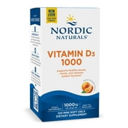 Nordic Naturals Vitamin D3 Softgels, 1000 IU, Supports Healthy Bones 120 Ct