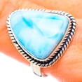 thumbnail image 1 of Larimar Ring Size 9.25 (925 Sterling Silver)  - Handmade Boho Vintage Jewelry RING130663, 1 of 3
