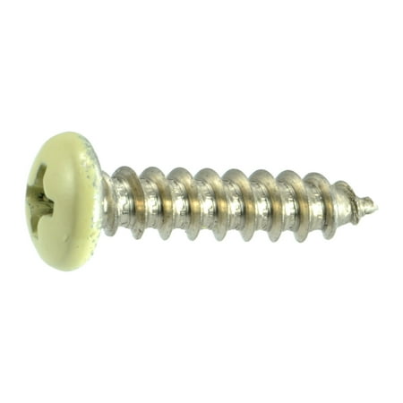 

#8 x 3/4 Beige 18-8 Stainless Phillips Pan Head Sheet Metal Screws (20 pcs.)