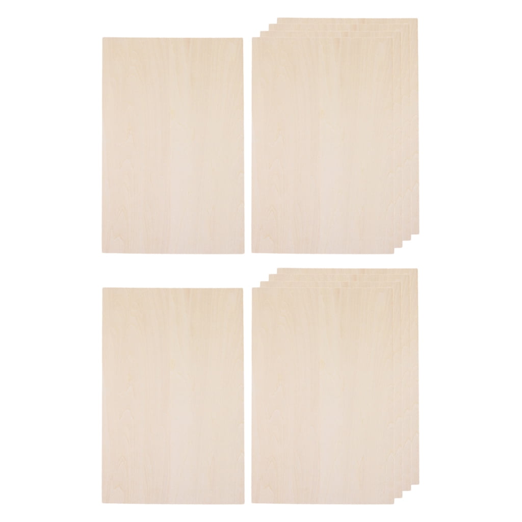 100×200×1.5mm Thin Wood Sheets for Cricut Maker Craft Hobby Plywood Wooden Board for DIY Crafts House Airplane Ship Boat Model Project 14Pcs Unfinished Basswood Sheets 