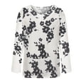 thumbnail image 6 of Cyber&Monday Deals USSUMA Womens Blouses and Tops Dressy Womens Boho T-Shirts Casual Floral Print V Neck Long Sleeve Loose Blouses Shirts Tops, 6 of 7