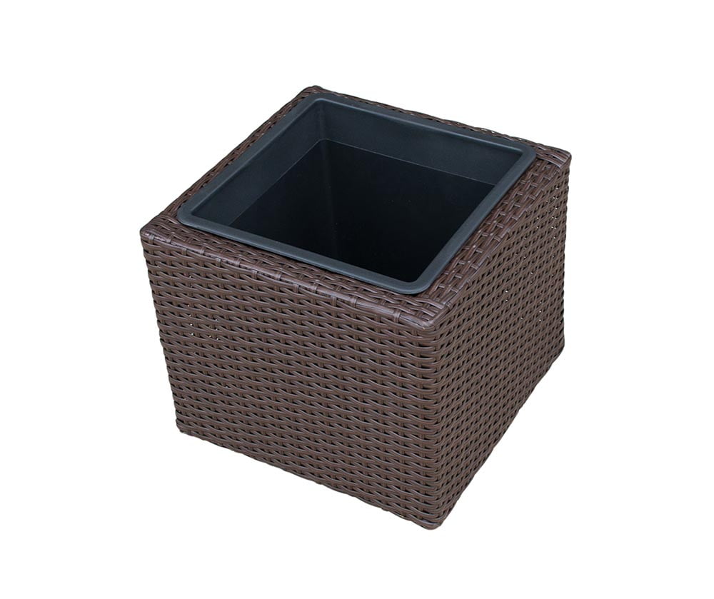 Wicker Outdoor Planter Square