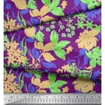 thumbnail image 3 of Soimoi Poly Georgette Fabric Leaves & Floral Artistic Fabric Prints by Yard 52 Inch Wide, 3 of 3
