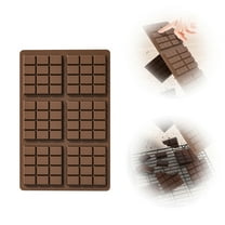 Chocolate Bar Small Rectangle Silicone | 6 Cavities | Flexible Nonstick Tray for Candy, Protein Bars, Nut Bars, Energy Bites, Ketone Bombs | 25.5x17cm | Dishwasher Safe | Oven Microwave Freezer