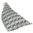 thumbnail image 2 of Wolf Lounger Chair Bag, Forest Animals Pattern with Leaves in Greyscale Tones, High Capacity Storage with Handle Container, Lounger Size, Dark Grey Cadet Blue, by Ambesonne, 2 of 5