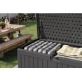 Suncast 200 Gallon Resin XL Large Outdoor Storage Deck Box, Grey