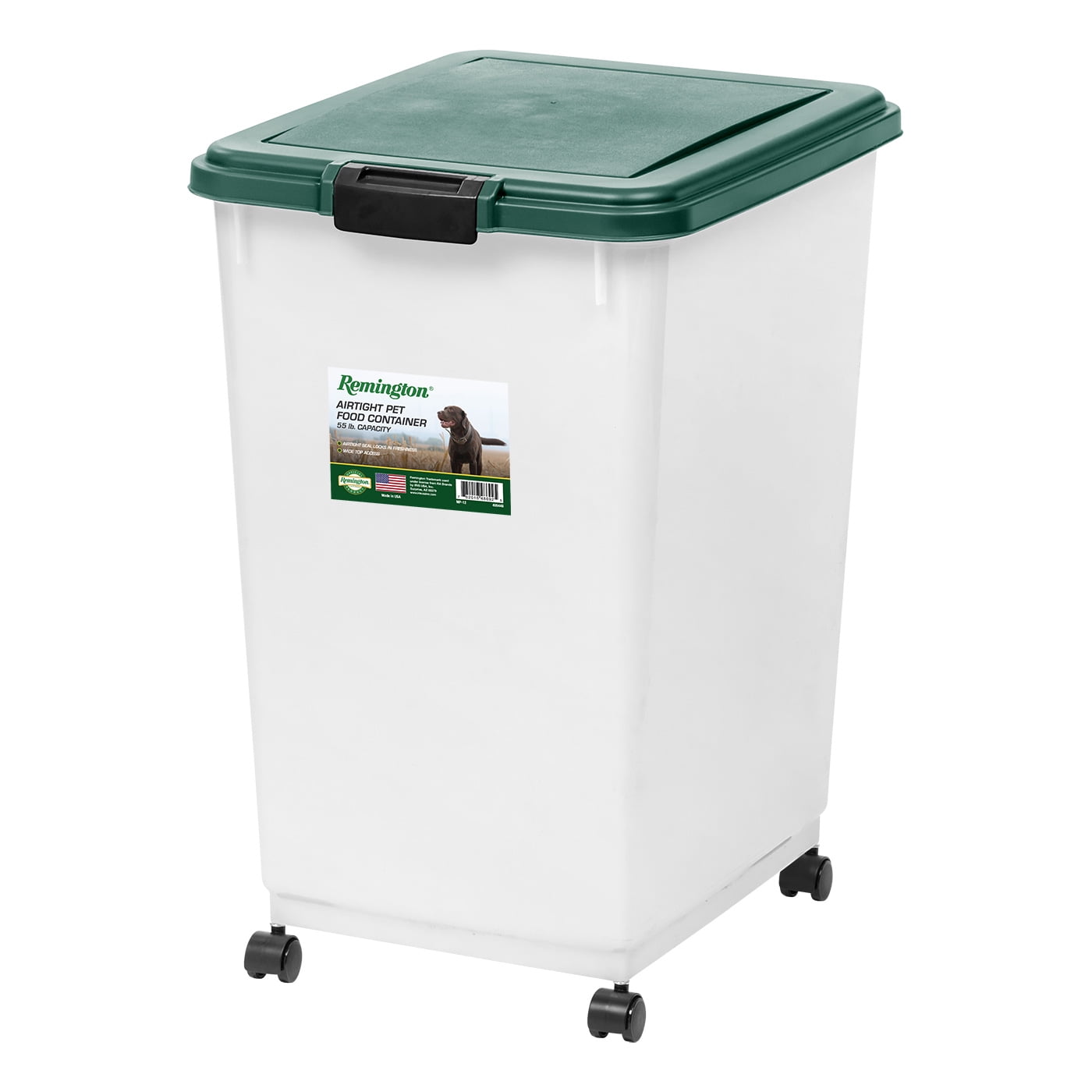 IRIS USA Remington 55lb Airtight Pet Dog or Cat Food Container