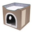 thumbnail image 3 of Cama para gatos Strade Fareast Limited cueva grande plegable y extraíble Caqui, 3 of 8