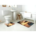 thumbnail image 4 of Honeii Hawaiian Sunset Beach Pattern Bathroom Anti-Skid Pad Bathroom Mat Vintage Seamless Pattern Not-Slip Toilet Rug Set, 4 of 6