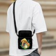 thumbnail image 3 of Eheartsgir Shoulder Pouch Satchel Bag with Frog Mushroom Pattern, Lightweight Stretch Polyester Zipper Sling Purse for Travel and Hiking, 3 of 7