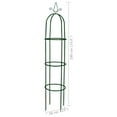thumbnail image 2 of vidaXL Garden Arch Dark green Iron Standard Decorative Design 2 pcs, 2 of 9