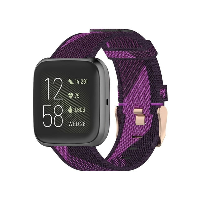 Dsscvnef Versa 2 Versa Lite Bracelet de Montre en Nylon Tissé Compatible Unisexe Respirant Durable Léger Bracelet Réglable de Remplacement