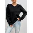 thumbnail image 6 of Ushdele Fashion-Forward Puff Sleeve Black Sweatshirt - Timeless Style for Any Occasion, 6 of 8