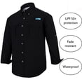 thumbnail image 4 of Tuna Men's Fishing UPF 50+ Sun Protection Anti-Static Waterproof Breathable Quickly Dry Hiking Long Sleeve Shirts Black 09 XX-Large, 4 of 10