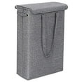 thumbnail image 1 of Cesto de ropa sucia plegable de 45 l, tapa desmontable capacidad , bolsa de vandería para armario, habitación de , guardería, gris oscuro perfecl Cesto de ropa sucia, 1 of 7
