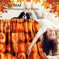 thumbnail image 3 of Flannel Fall Throw Blanket Autumn Maple Leaf Decor Throw Blankets for Couch Throw Blanket Super Soft Cozy Comfy Fluffy Fuzzy Bed Blanket for Chair, Sofa, Thanksgiving Gifts 50x60 in, 3 of 6