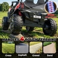 thumbnail image 6 of TOKTOO 24 Volt Ride on Toy for Big Kids, 24V Ride Ons with 4 Power EVA Wheels, 24V 2 Seater Battery Powered Ride on UTV Car, 4WD, 800W, 5.1 Mph, Kid Electric Car with Remote Control, Aged 3-8Y, Red, 6 of 7