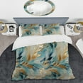 thumbnail image 2 of Designart "Gilded Frozen Dreamscape" Gold Marble Bedding Covert Set - Glam Bed Set With 2 Shams, 2 of 5