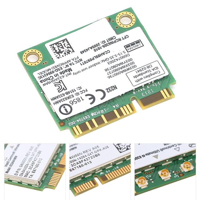 Tarjeta De Red Para Intel6300 DualBand 2.4/5GHz 802 A G N 450Mbps Mini Puerto PCIE Wifi