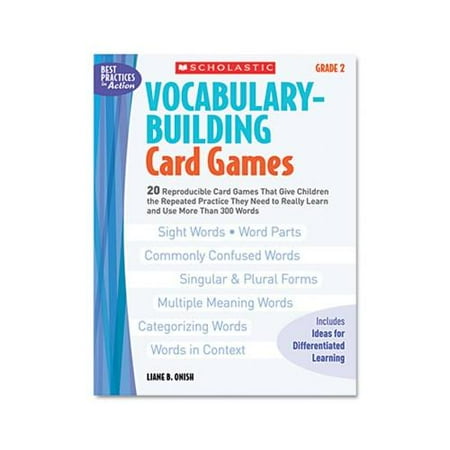 Scholastic Vocabulary-Building Card Games: Grade 2 Printed Book by Liane B. O...