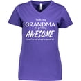 thumbnail image 3 of Inktastic Yeah My Grandma is Pretty Awesome Women's V-Neck T-Shirt, 3 of 5