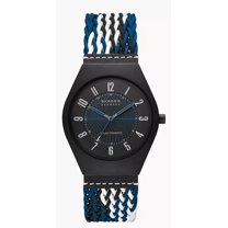 SKAGEN SKW6868 SAMSØ SERIES BLUE DIAL MULTICOLOR rPET WOVEN STRAP MENS WATCH