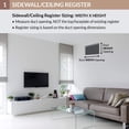 thumbnail image 2 of Greystone C102M14X04 2 Way Sidewall Ceiling Register  14 x 4 in., 2 of 4