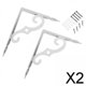 thumbnail image 1 of 2x de 2 Soportes de Estante con Tornillos Accesorios Flotantes Estante de Metal Decorativo Estante de Pared Soportes de Estante de Pared para 2 piezas, 1 of 8
