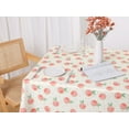 thumbnail image 7 of Unique Bargains Rectangle Polyester Waterproof Wrinkle Resistant Washable Soft Tablecloth Peach 55x55 Inch, 7 of 7