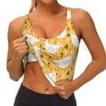 thumbnail image 3 of Gukieu Funny Chicken Print Women's Sports Vest, Low-neck U-shaped Removable Pad Sports Bra for Yoga, Exercise, Dance-Medium, 3 of 8