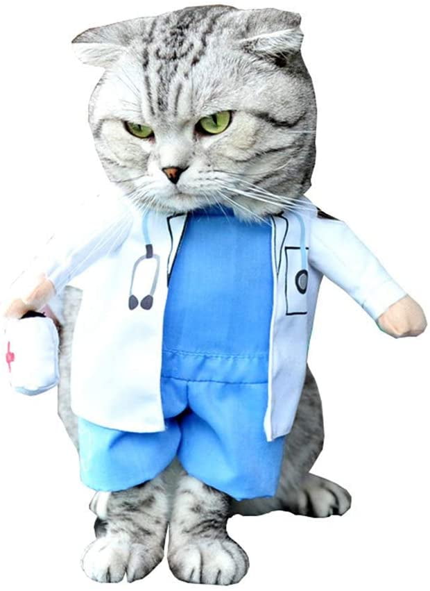 Pet Doctors Costume Dog's Cosplay Clothes Cat Nurse Clothing Pet