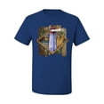 thumbnail image 2 of Wild Bobby, Living Life In The Sun Surfboards Sunsets Lighthouse Pop Culture Men's Graphic T-Shirt, Royal, 2XL, 2 of 3