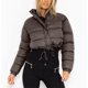thumbnail image 4 of Ailaofu Women's Puffer Stand Collaraist Zipper Jackets Winter Warm Down Jacket Coat, 4 of 7