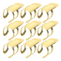 9 Pcs Banjo Thumb Picks Metal Stainless Steel Guitar Golden