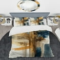 thumbnail image 2 of Designart "Contemporary Watercolor Abstraction I" Modern Bedding Covert Set - Abstract Spirals Blue Abstract Bed Set With 2 Shams, 2 of 6